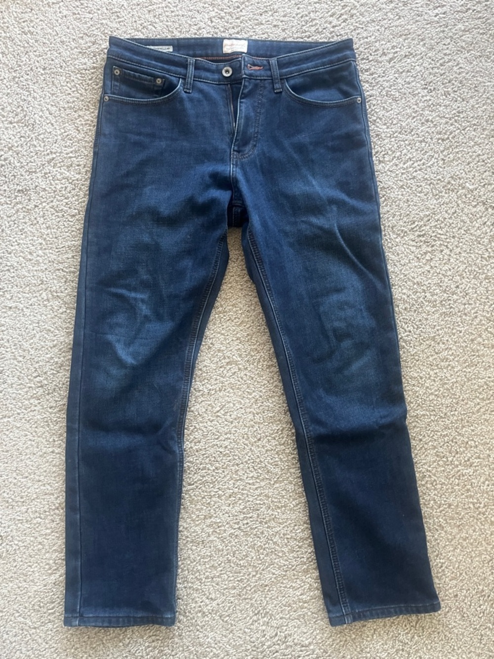 Weatherproof Vintage Men’s Regular fit Fleece lined Jeans in Dark Blue